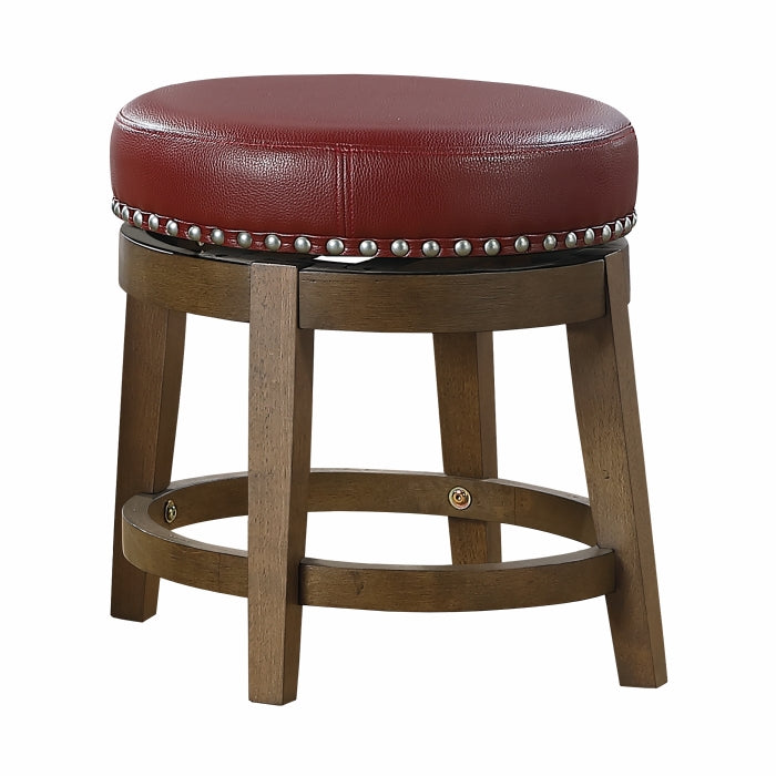 5681RED-18 - Round Swivel Stool, Red