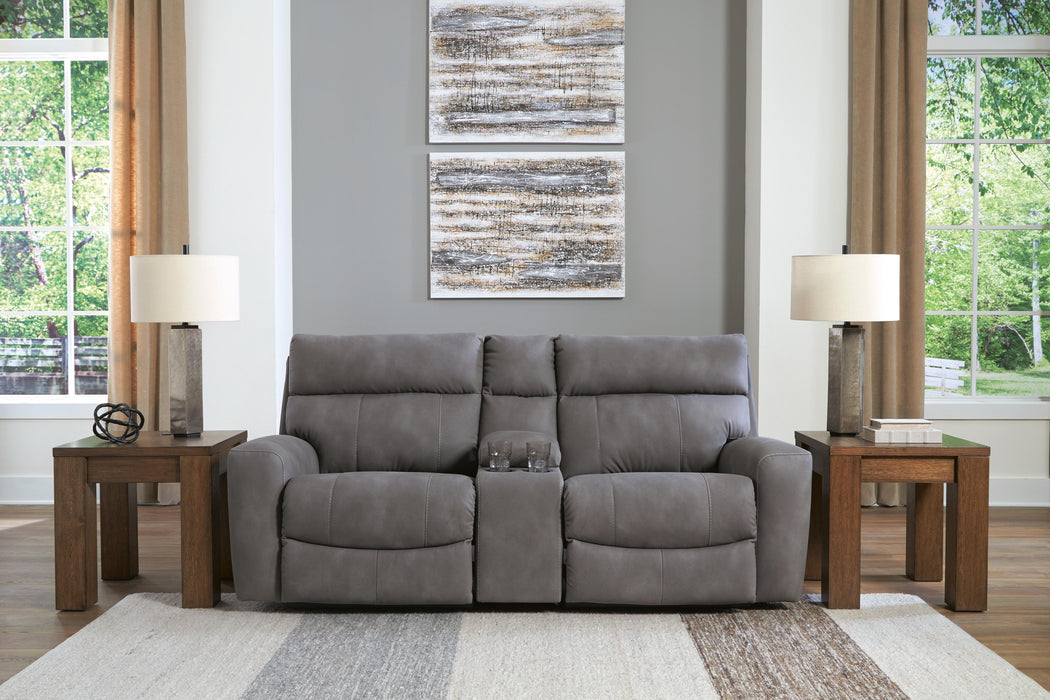 Next-Gen DuraPella Power Reclining Sectional Loveseat with Console