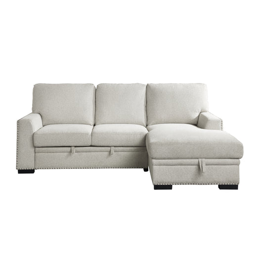 Morelia-(2)2-Piece Sectional with Pull-out Bed and Right Chaise with Hidden Storage image