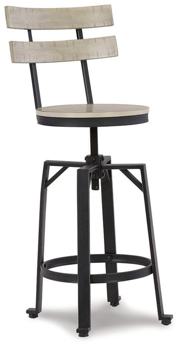 Karisslyn Whitewash/Black Counter Height Bar Stool