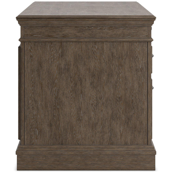 Janismore Weathered Gray Home Office Desk
