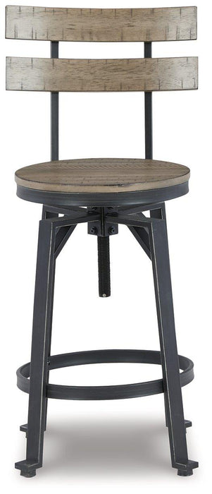 Lesterton Light Brown/Black Counter Height Bar Stool