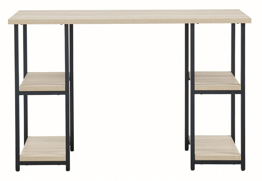 Waylowe - Home Office Desk - Double-shelf Pedestal