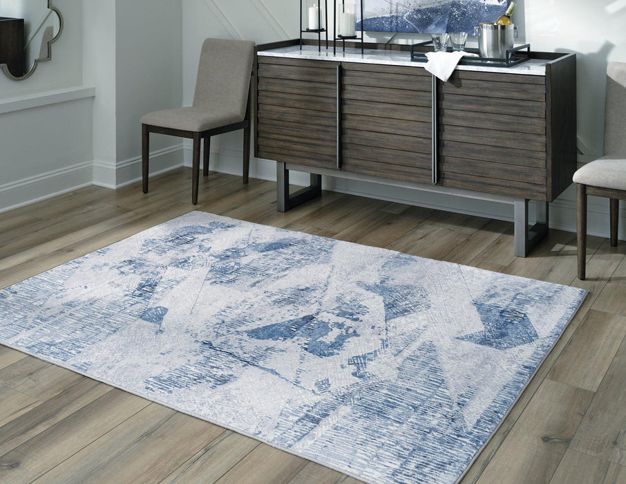 Haddam Blue/Gray/White 7'5" x 9'6" Rug