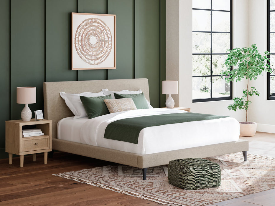 Cielden Upholstered Bed with Roll Slats