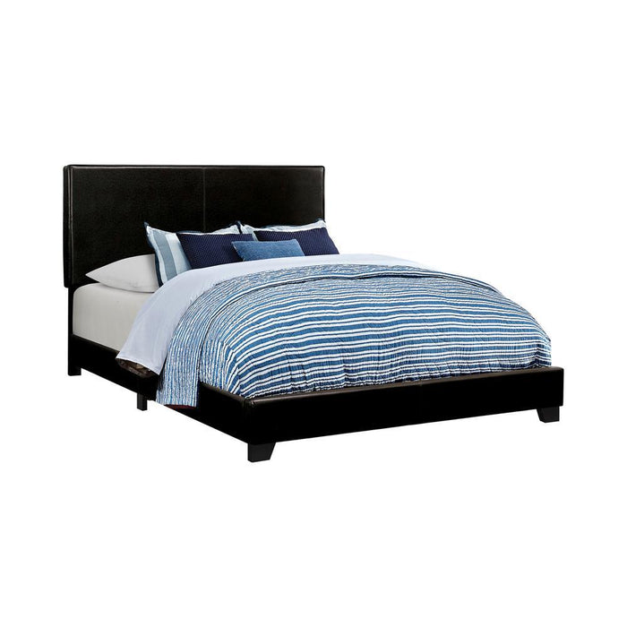Dorian Black Faux Leather Upholstered California King Bed