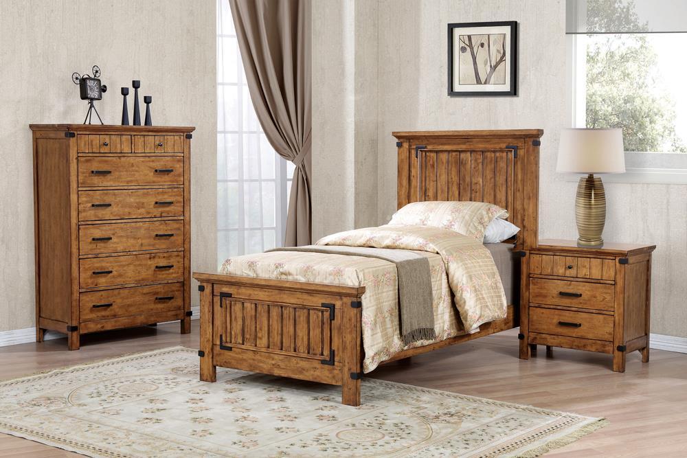 G205263 Brenner Rustic Honey Twin Bed