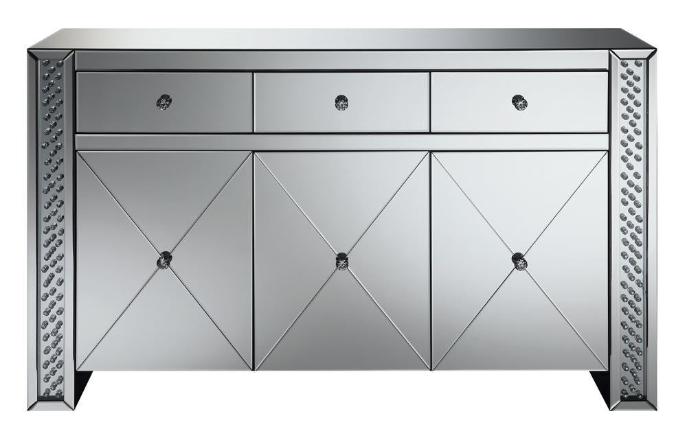 G951100 Contemporary Silver and Black Cabinet