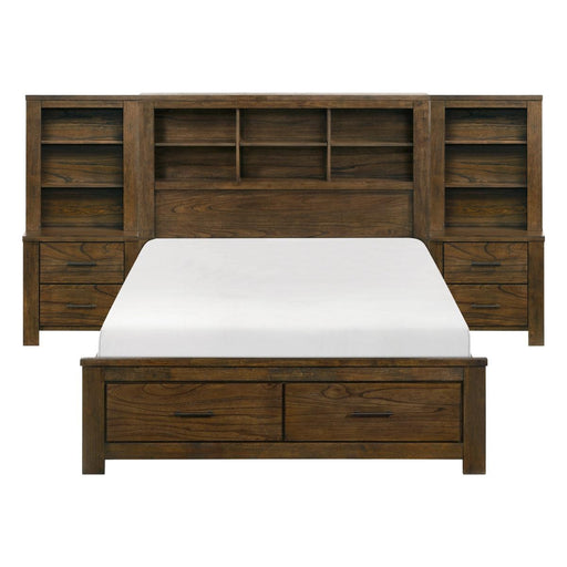 1592K-1CK*WB 5pc Set California King and Eastren King Wall Platform Bed image