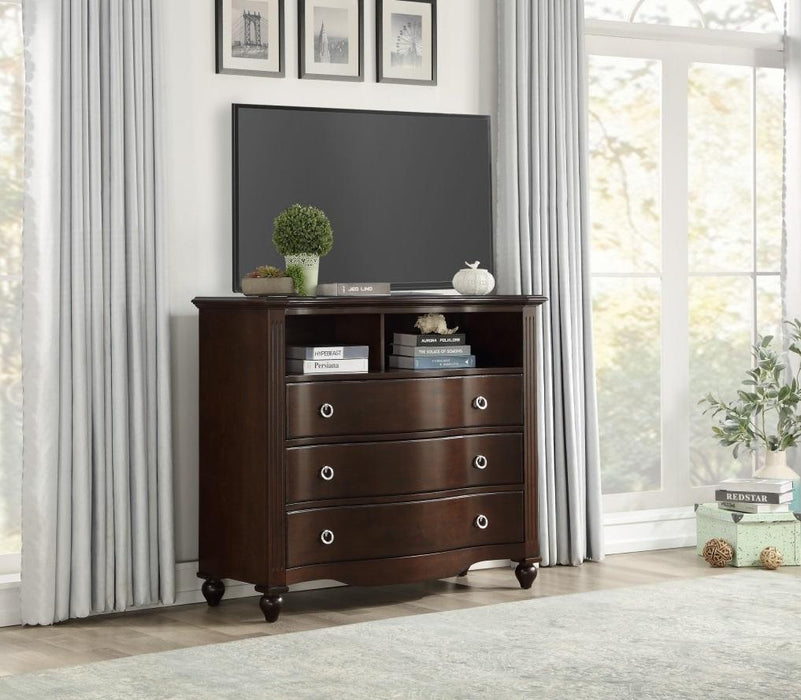 Homelegance Furniture Meghan 3-Drawer Media Chest in Espresso