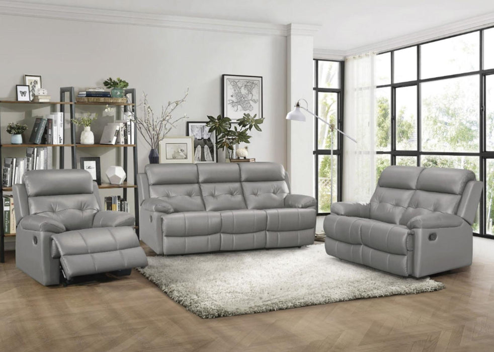 Homelegance Furniture Lambent Double Reclining Loveseat in Gray