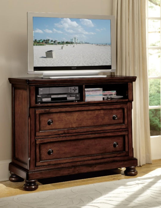 Homelegance Cumberland TV Chest in Brown Cherry 2159-11