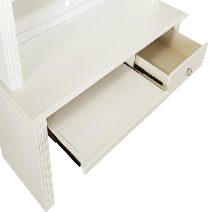 Meghan Writing Hutch/ Desk Set in White 2058WH-14