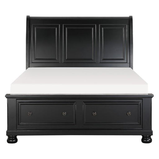 Laurelin Queen Sleigh Platform Storage Bed in Black 1714BK-1 image