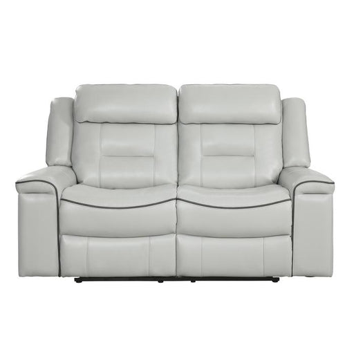 Darwan Double Lay Flat Reclining Loveseat in Light Gray image