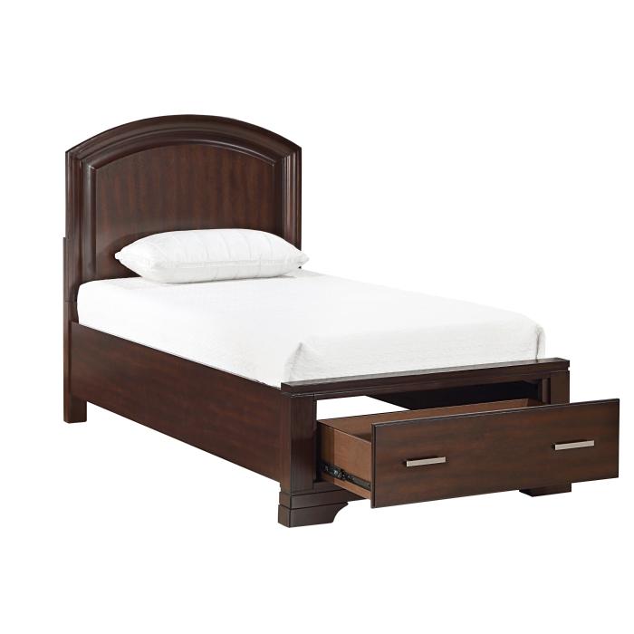 1520CHT-1-Youth (3) Twin Platform Bed with Footboard Storage