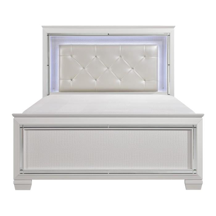 Allura Full Panel Bed in White 1916FW-1