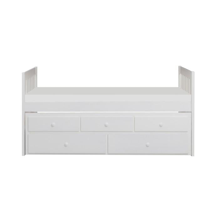 Galen Twin/Twin Trundle Bed with Storage in White B2053PRW-1 image