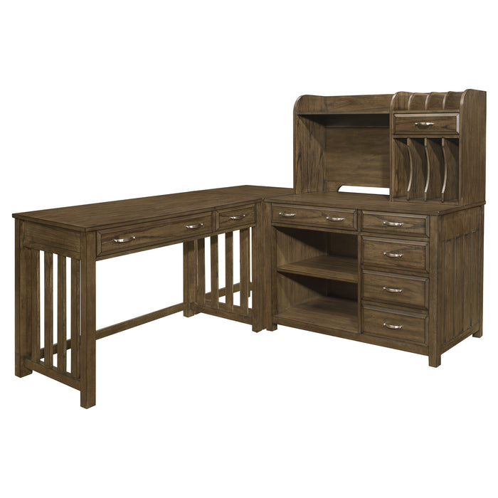 Blanche-4pc Corner Desk (Desk+Corner+Credenza+Hutch) image