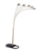 G1243 Contemporary Chrome and Black Floor Lamp image