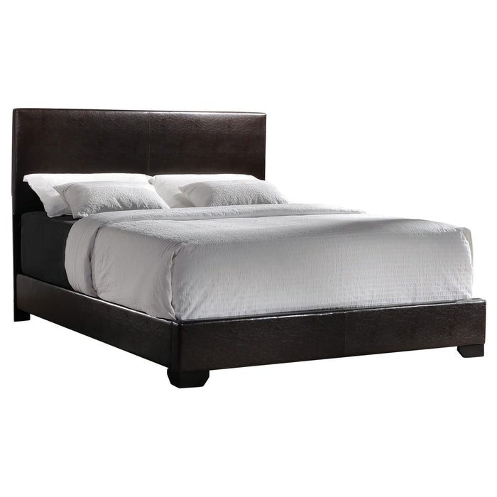 Conner Transitional Dark Brown Upholstered California King Bed image