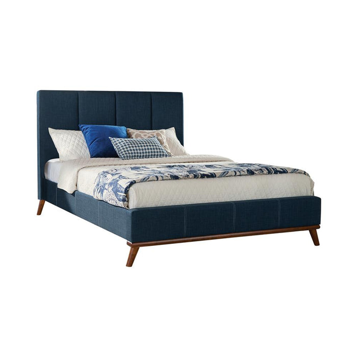 Charity Blue Upholstered Queen Bed image