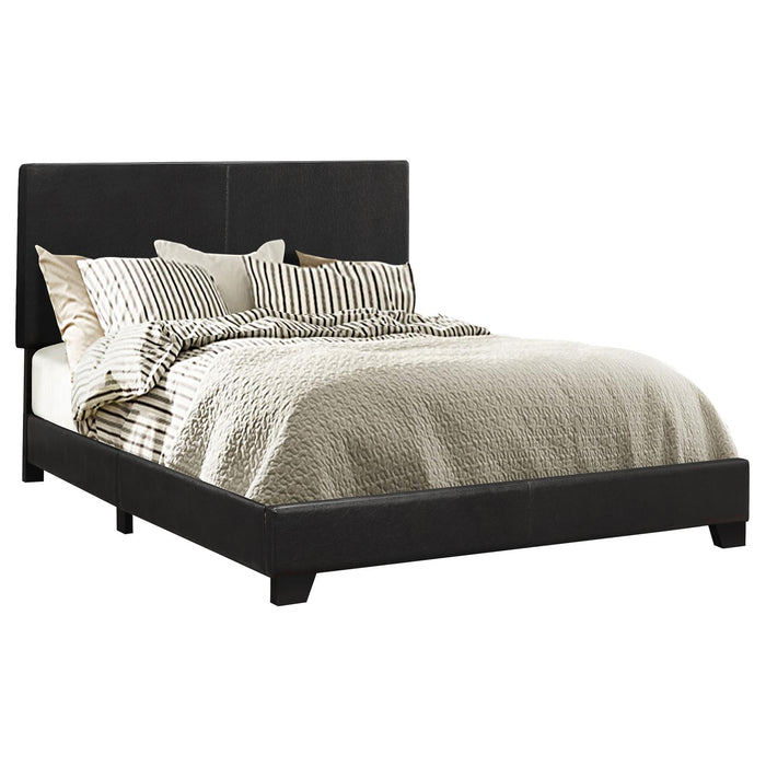 Dorian Black Faux Leather Upholstered California King Bed image