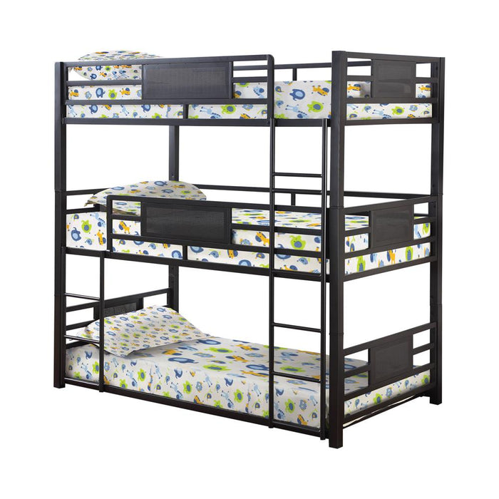 G460394 Casual Black Twin Triple Bunk Bed image