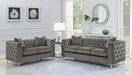 Phoebe 2 piece Tufted Tuxedo Arms Living Room Set Urban Bronze image