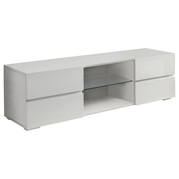 G700825 Contemporary Glossy White TV Console image