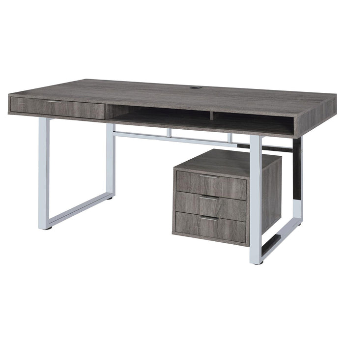 G801897 Contemporary Weathered Grey Writing Desk image