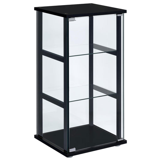 G950179 Contemporary Black and Glass Curio Cabinet image