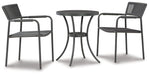 Crystal Breeze Gray 3-Piece Table and Chair Set image
