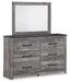 Bronyan Dark Gray Dresser and Mirror image