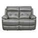Homelegance Furniture Lambent Double Reclining Loveseat in Gray image