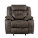 Homelegance Furniture Madrona Glider Reclining Chair in Dark Brown 9989DB-1 image